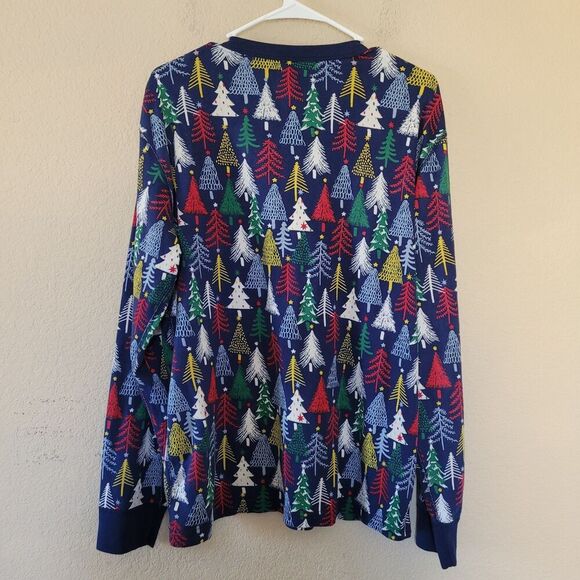 Hanna Andersson Twinkly Trees Organic Cotton Shirt Pajamas Adult Size Xlarge Euc - Picture 6 of 6
